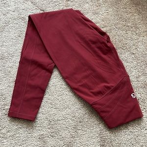 Buff Bunny Legacy Leggings. Size Small. Dark Red/maroon.